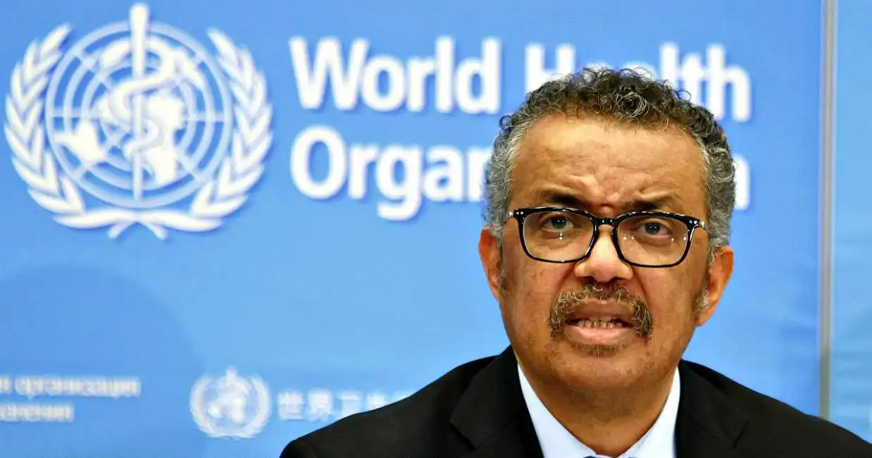 il direttore dell'oms tedros adhanom ghebreyesus,