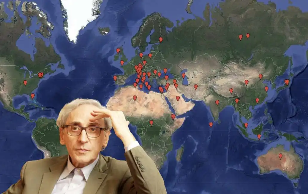 mappiato - la mappa con tutti i luoghi citati nelle canzoni di franco battiato 2