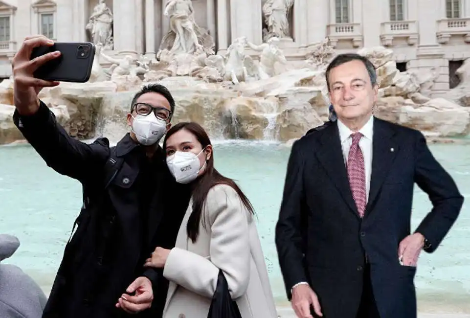 mario draghi turismo fontana di trevi