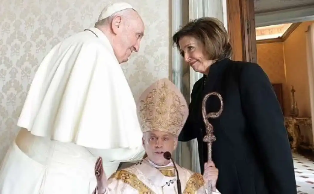 bergoglio con nancy pelosi salvatore cordileone 