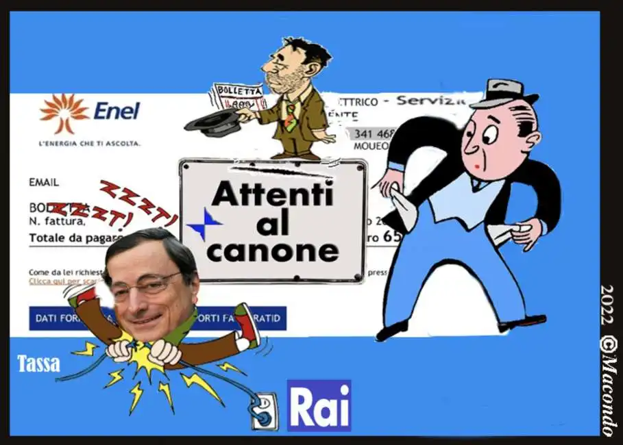 canone rai bolletta mario draghi 