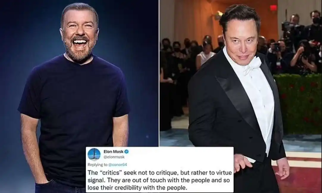 elon musk ricky gervais