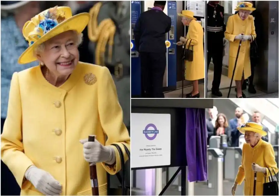 la regina elisabetta inaugura una linea della metro