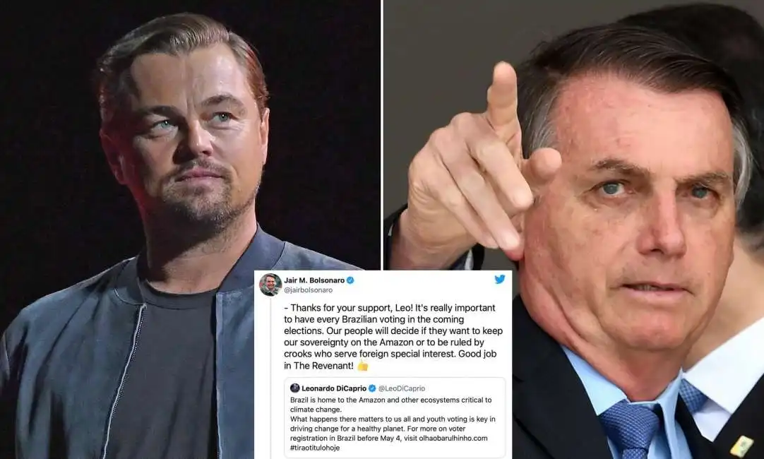 lo scambio di tweet tra leonardo dicaprio e jair bolsonaro 