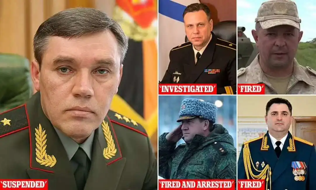 purghe epurazione putin generale gerasimov alti ufficiali