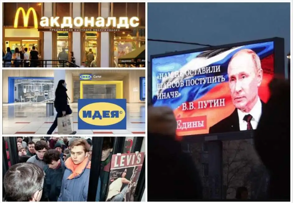 russia putin sanzioni mc donalds ikea levis