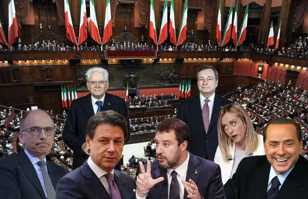 sergio mattarella mario draghi giuseppe conte silvio berlusconi enrico letta matteo salvini giorgia meloni 