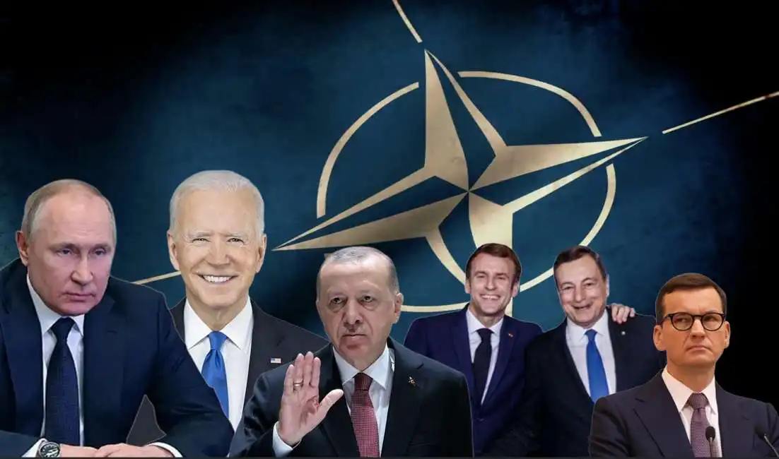 vladimir putin joe biden mario draghi emmanuel macron recep tayyip erdogan morawiecki nato 