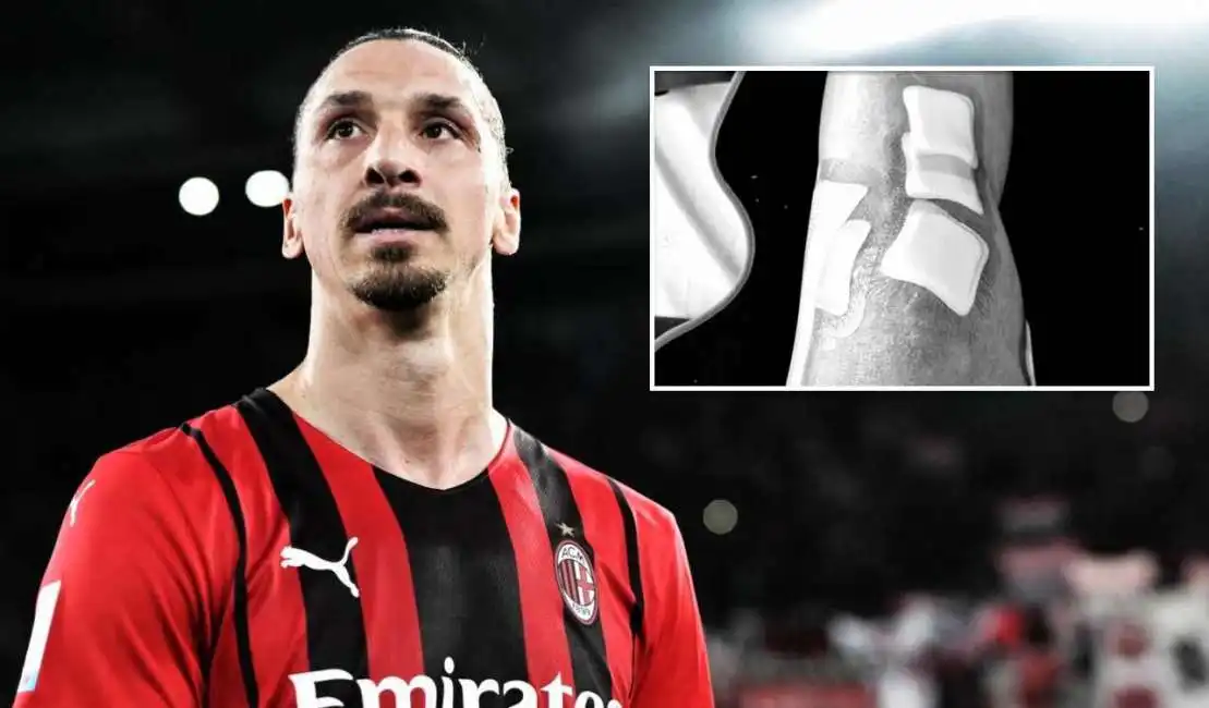 zlatan ibrahimovic ginocchio infortunato infortunio