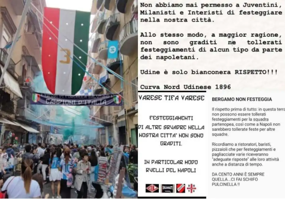 comunicati contro festa scudetto napoli 