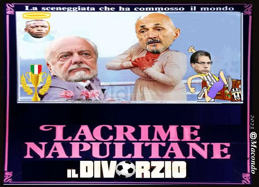 divorzio luciano spalletti aurelio de laurentiis vignetta di macondo proietti