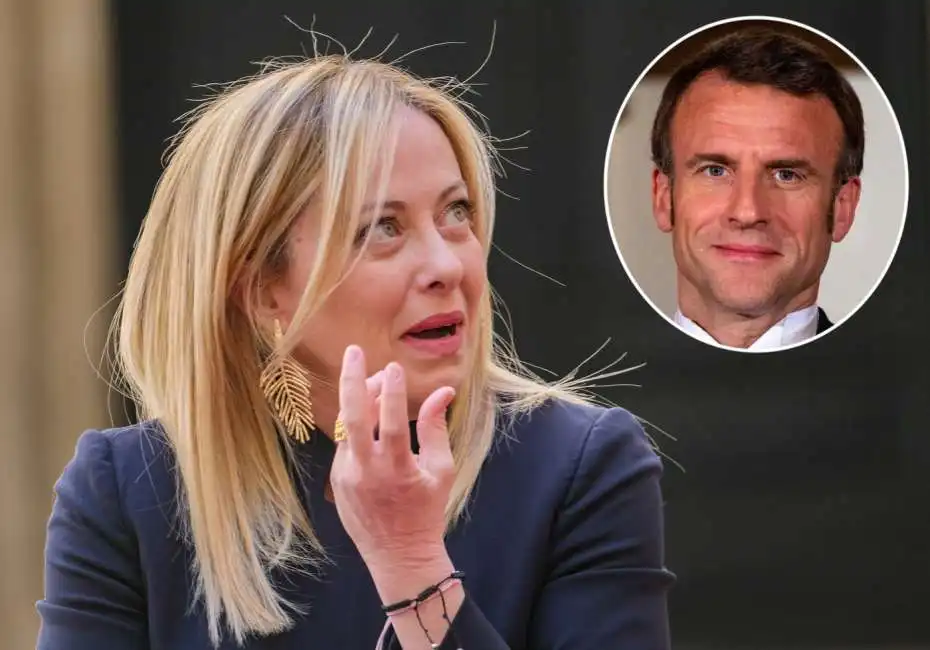 giorgia meloni emmanuel macron 