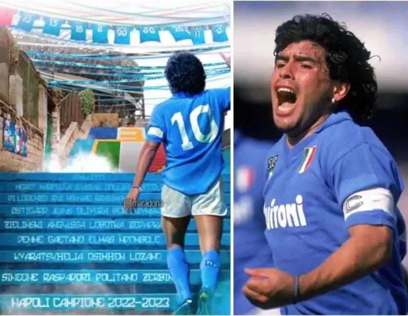 il messaggio sul profilo instagram di diego armando maradona per lo scudetto del napoli