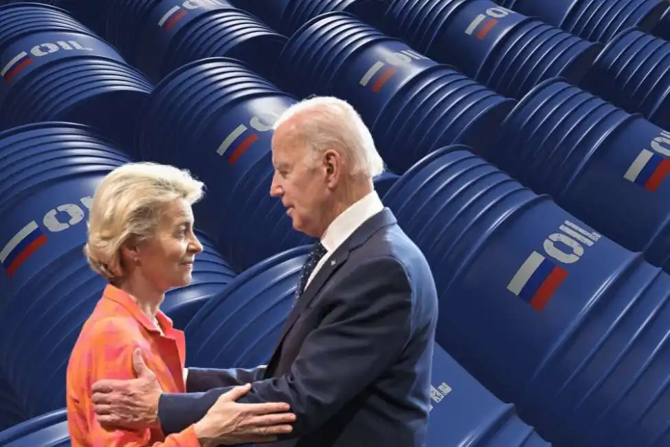 ursula von der leyen joe biden sanzioni petrolio russia