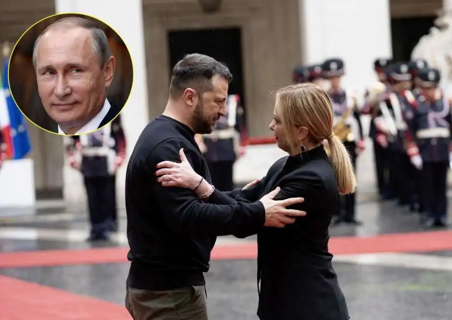 vladimir putin zelensky giorgia meloni russia ucraina