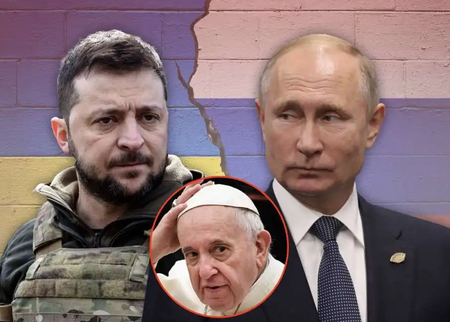 volodymyr zelensky bergoglio vladimir putin papa francesco 