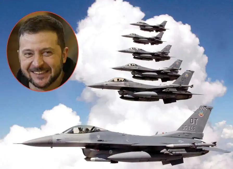 volodymyr zelensky jet caccia f16 f-16 