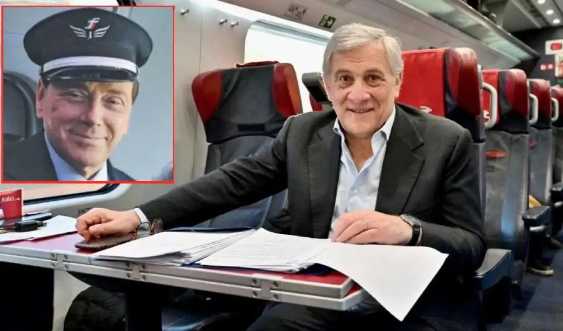 antonio tajani silvio berlusconi treno trenitalia