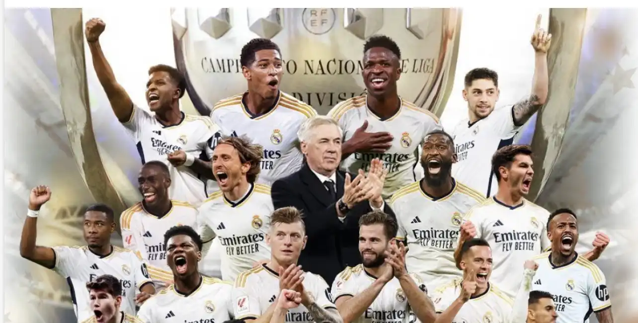 carlo ancelotti vittoria liga del real