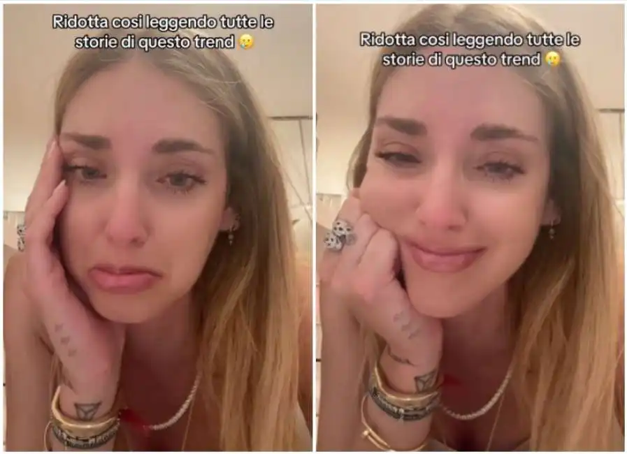 chiara ferragni piange su tiktok