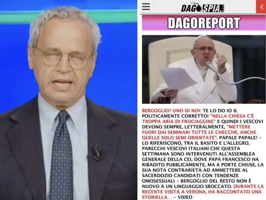 enrico mentana papa francesco bergoglio 