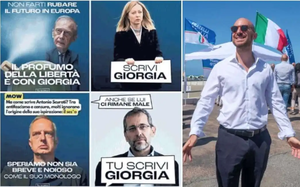 giorgia meloni atreju card campagna elettorale andrea moi