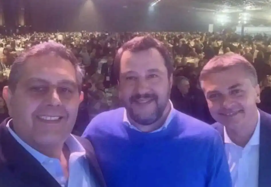 giovanni toti matteo salvini edoardo rixi 