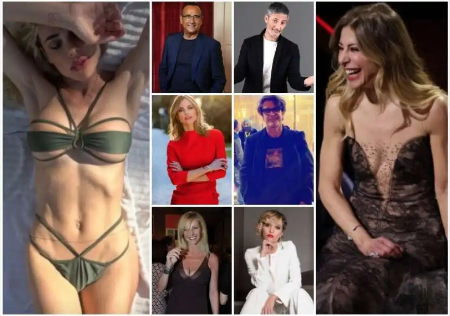 ilary blasi francesca fagnani carlo conti fiorello francesca fialdini samuele bersani luisella costamagna monica giandotti