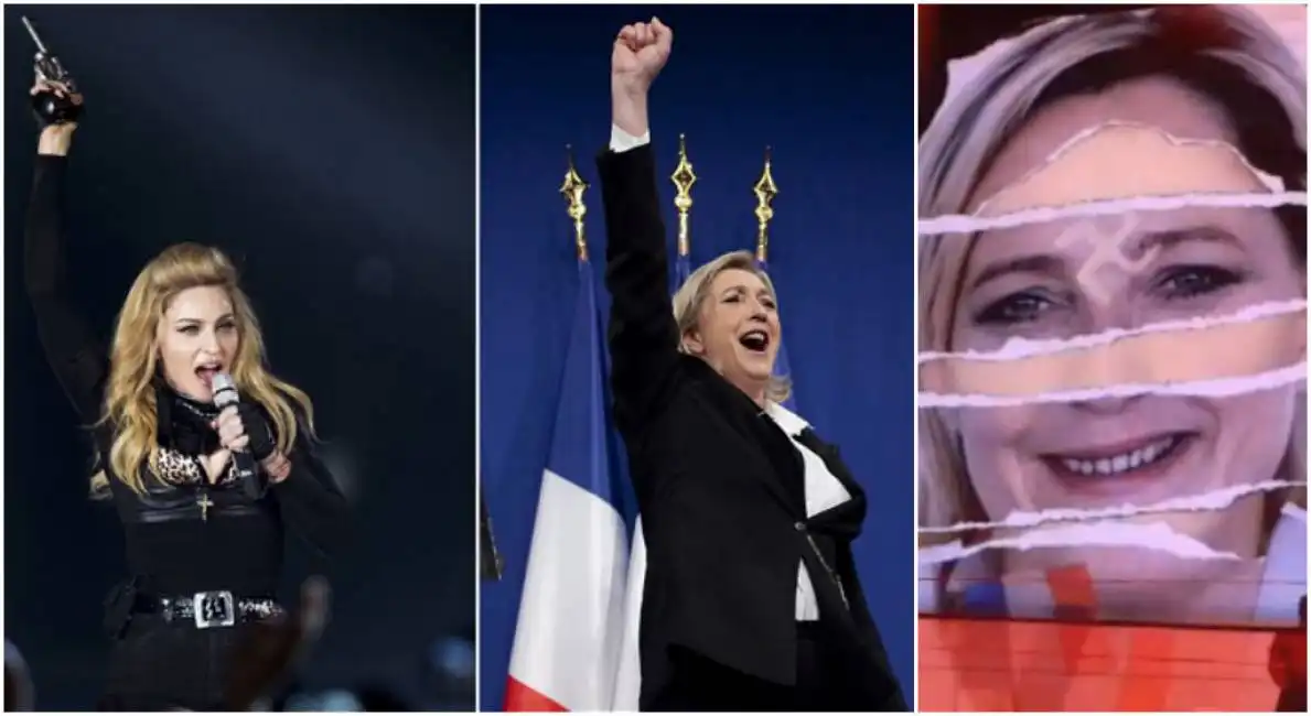 madonna marine le pen lepen