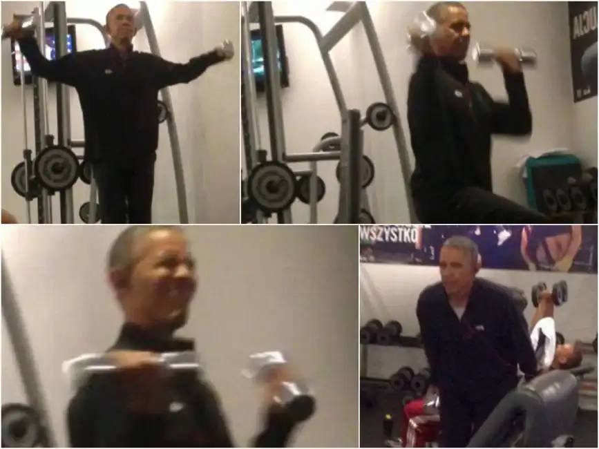 obama allenamento palestra