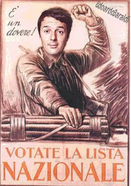 renzi fascista mussolini balilla