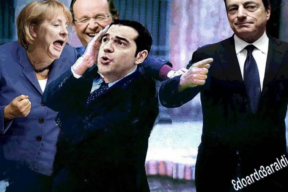 grexit tsipras merkel hollande draghi