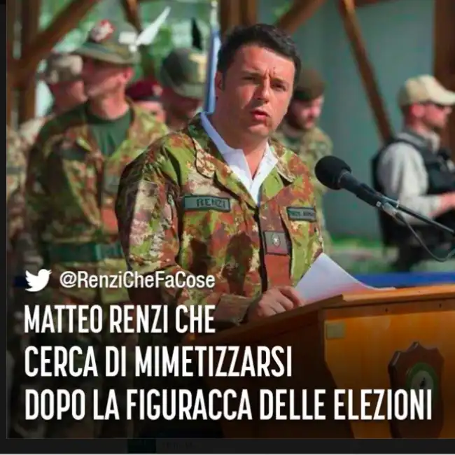 renzi mimetizzato