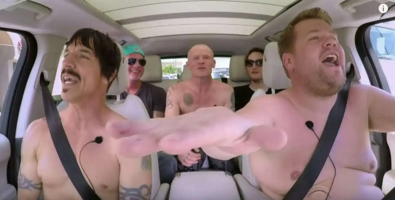 carpool karaoke james corden red hot chili peppers -5