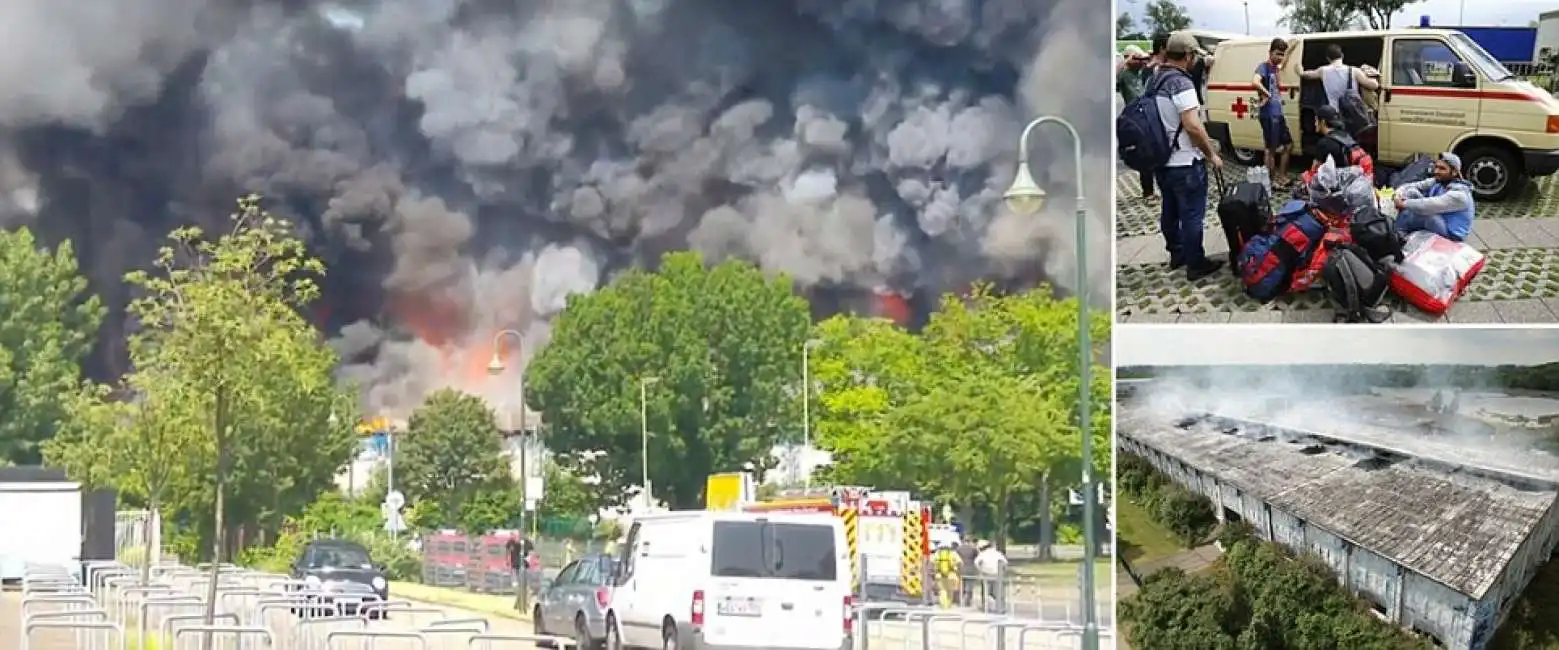 incendio al centro profughi di dusseldorf -3