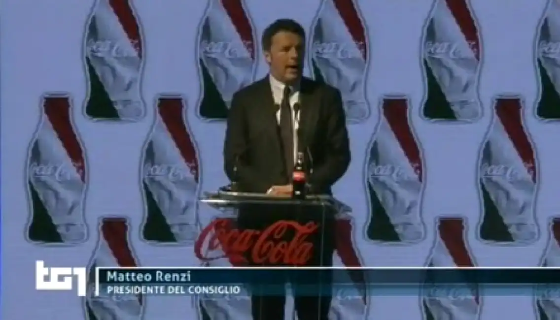 renzi testimonial della coca cola