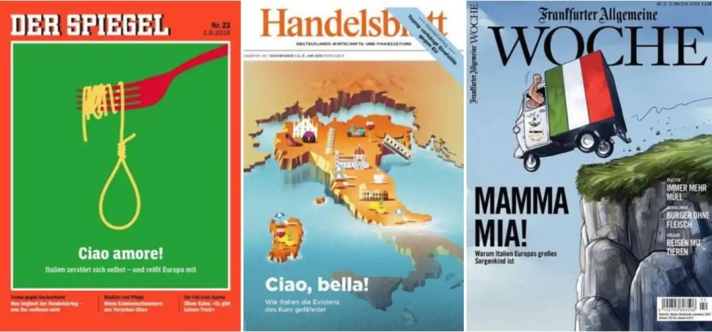 copertine giornali tedeschi italia faz spiegel germania