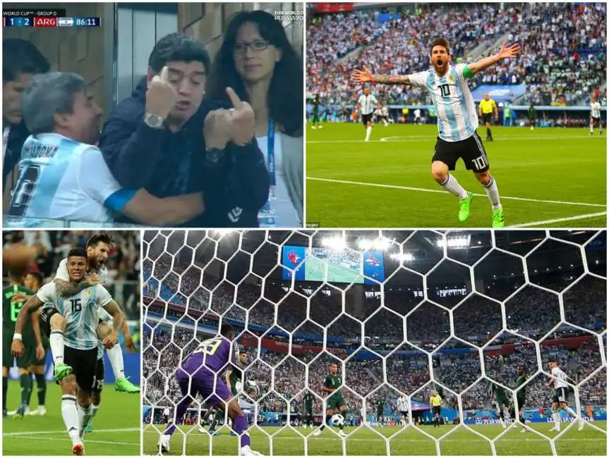 maradona messi argentina 