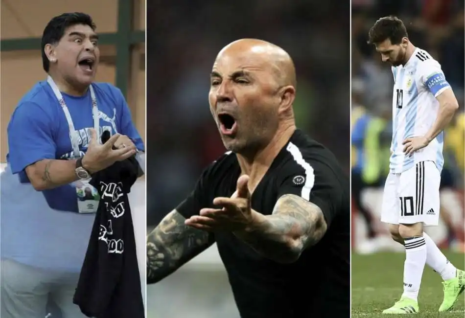 maradona messi sampaoli