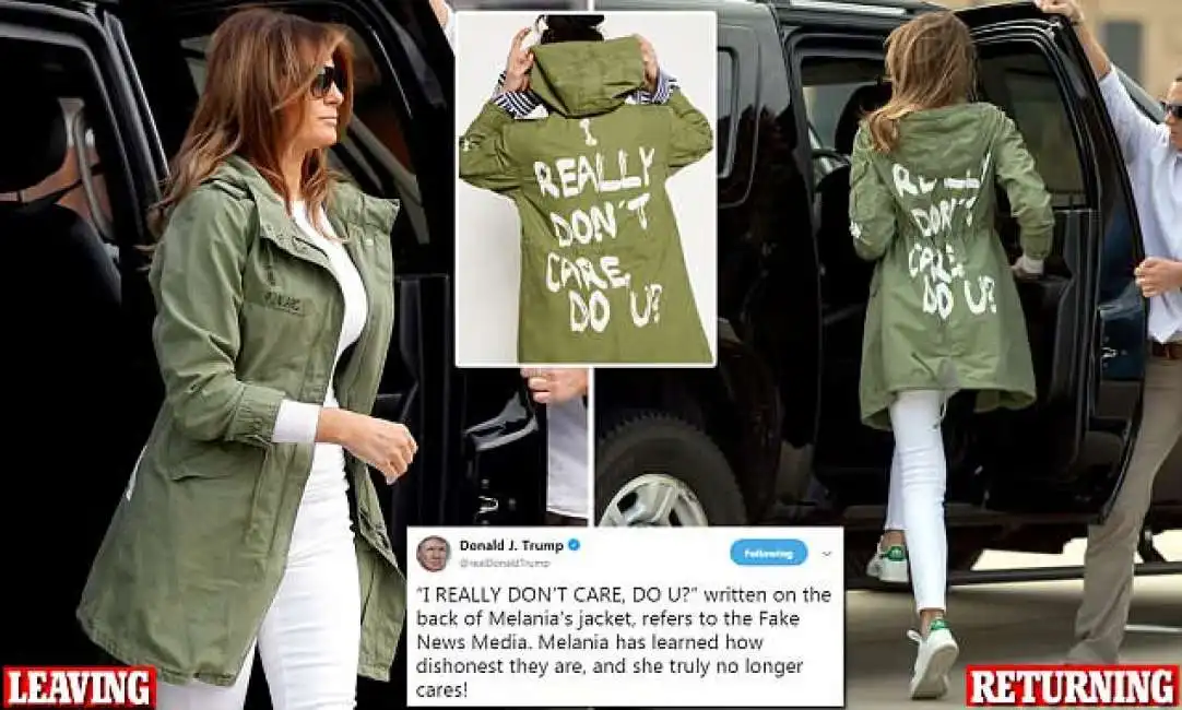 melania trump giacca i really don't care