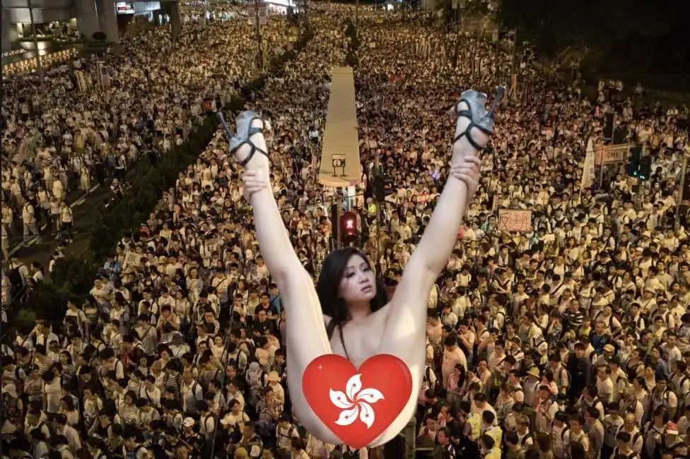 hong kong proteste porno