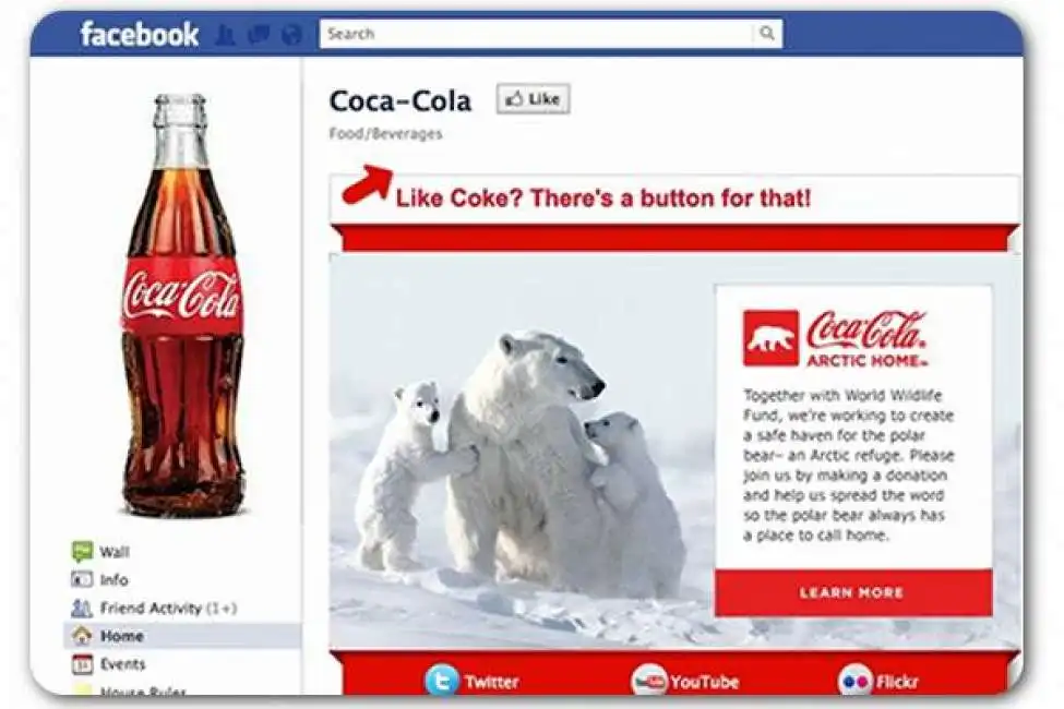 coca cola e facebook