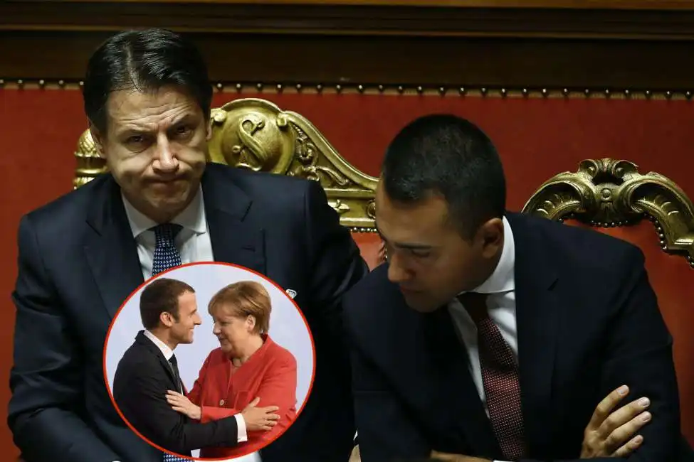 giuseppe conte luigi di maio angela merkel emmanuel macron