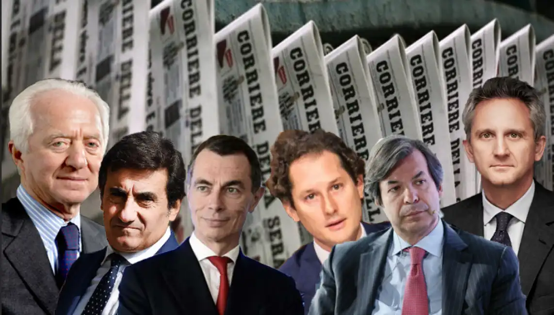 leonardo del vecchio urbano cairo jean pierre mustier john elkann carlo messina alberto nagel