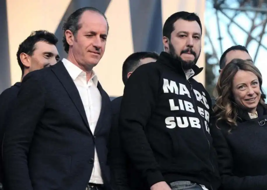 meloni salvini zaia