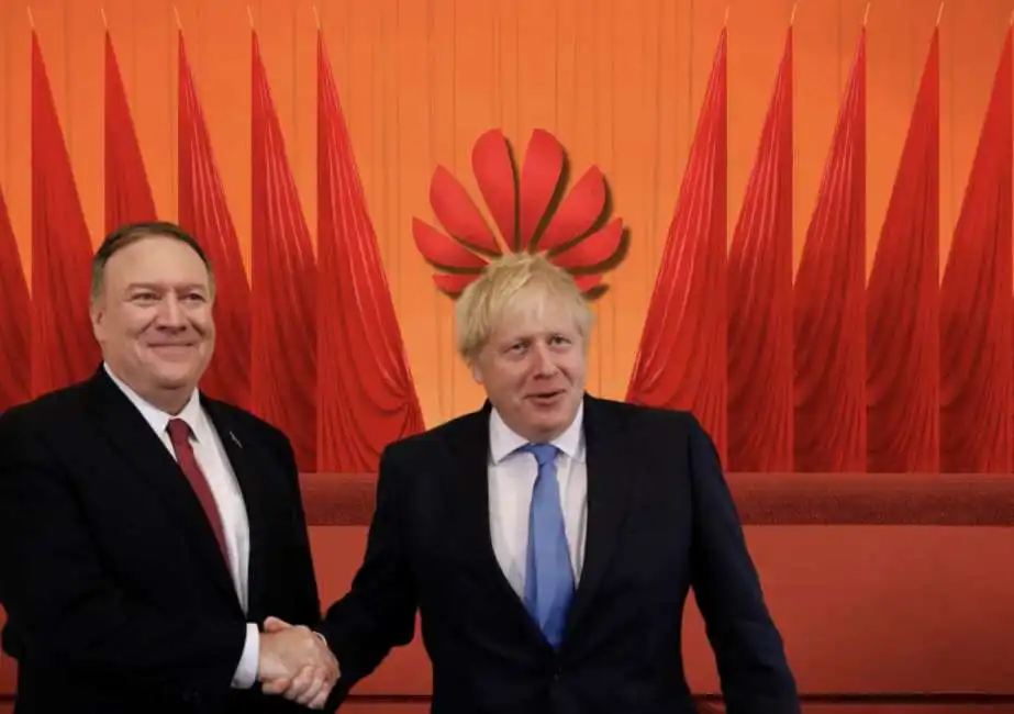 mike pompeo boris johnson huawei