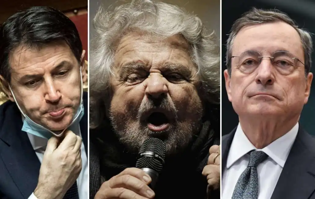 giuseppe conte beppe grillo mario draghi