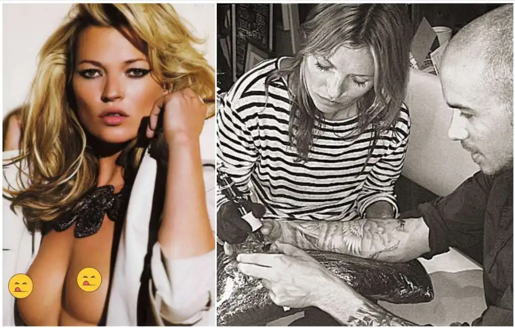 kate moss impara a tatuare da daniel casone