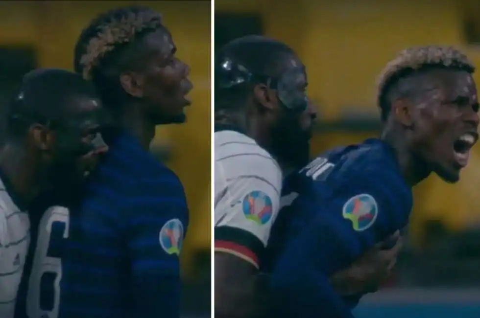 morso di rudiger a pogba