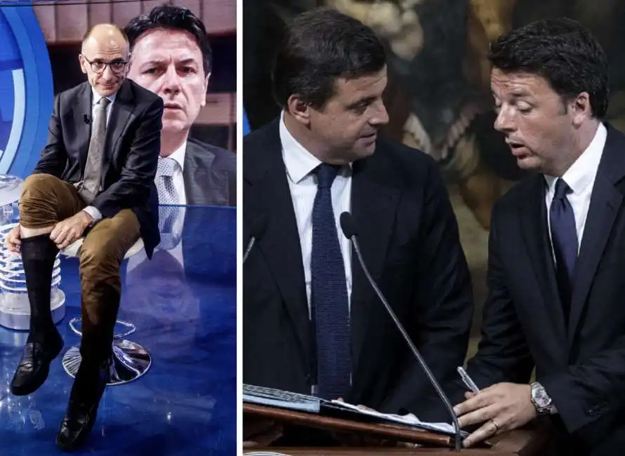 enrico letta giuseppe conte carlo calenda matteo renzi 